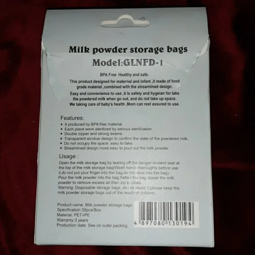 NEW 30 Formula or Milk Powder Storage‎ Bags Kitty